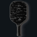 Black Handwritten Mathematics Equations  Pickleball Paddle<br><div class="desc">Beautiful black and white handwritten math formulas and equations pickleball paddle for the math teacher,  math student or math retiree. Great gift for all mathematic nerds and geeks. Illustrated and designed by Patricia Alvarez.</div>