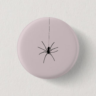 Black Hanging Spider on Dusty Purple Color Button