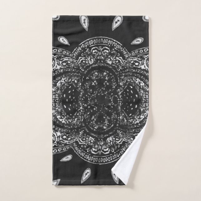 Black Hanky Code Hand Towel (Hand Towel)