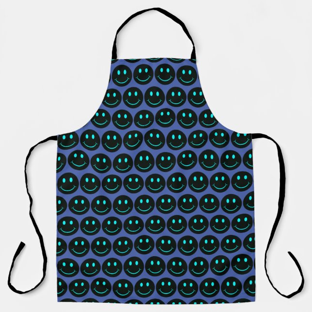 Black Happy Face Apron (Front)