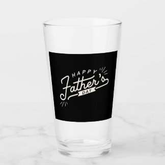 Black Happy Father's Day Glass