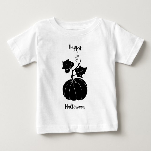 Black Happy Halloween horror spooky   Baby T-Shirt (Front)