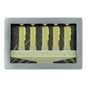 black happy kwanzaa rectangular belt buckle