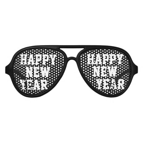 Black Happy New Year Party shades