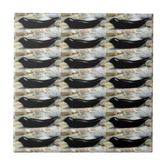 black harbor seal tile (Front)