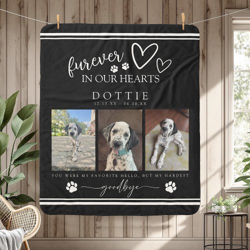 Black Hardest Goodbye Photo Dog Memorial