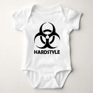 black hardstyle tribal baby bodysuit