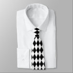 Black Harlequin Neck Tie<br><div class="desc">Fun black harlequin pattern on white for great accent pieces. This is a transparent image and customizable,  which means you can change the white background to any color as well as make the pattern larger or smaller.</div>