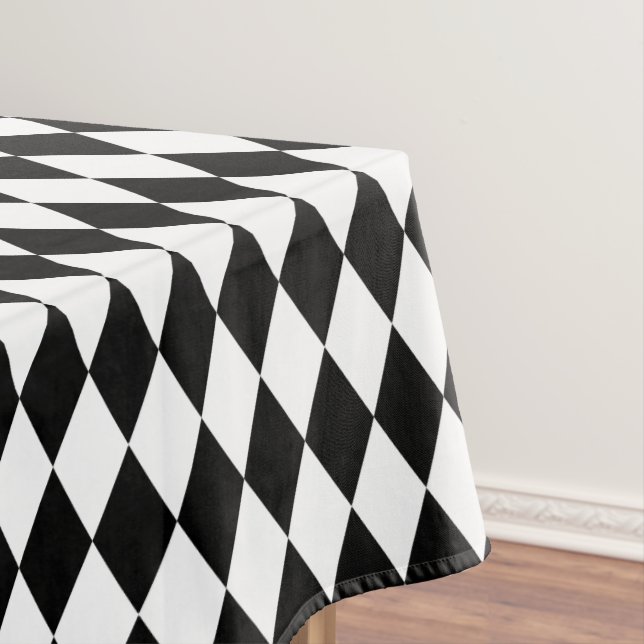 Black Harlequin Tablecloth (In Situ)