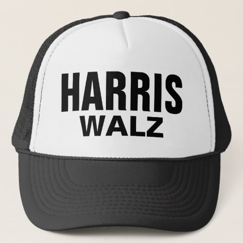 Black Harris Walz Trucker Hat