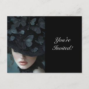 BLACK HAT DERBY INVITATION POSTCARD