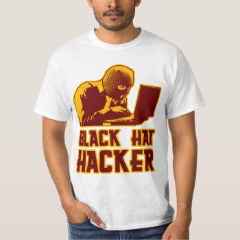 Black Hat Hacker T-shirt by MalaysiaGiftsShop at Zazzle