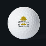 Black Hat Mustache Gentleman Vintage Groomsmen Golf Balls<br><div class="desc">Celebrate your special day with this exquisite Vintage-inspired Groomsmen Gifts, the perfect blend of classic elegance and contemporary flair. These meticulously designed merchandises are a customized and personalized gift that adds a touch of sophistication to weddings, bachelor parties, engagement parties, and beyond. Each product can be personalized with your groomsmen's...</div>