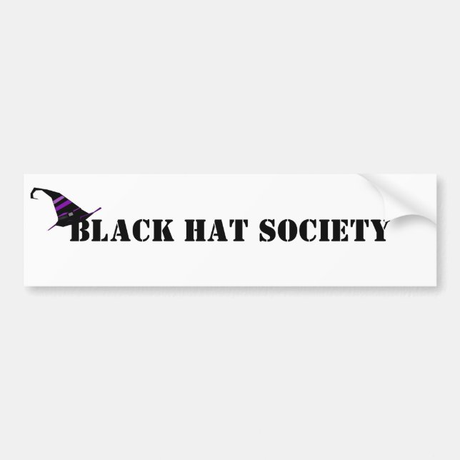 Black Hat Society Halloween Bumper Sticker (Front)