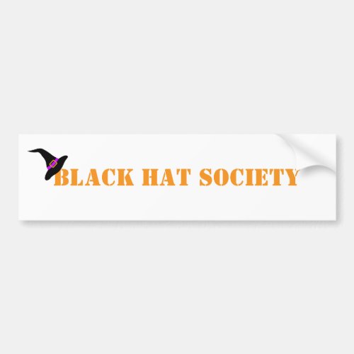 Black Hat Society Halloween Bumper Sticker