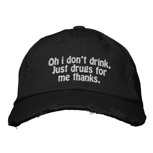 Black Hat With a Funny Caption  (Front)