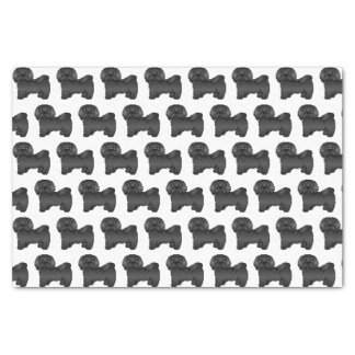 Black Havanese Cute Cartoon Dog Pattern Tissue Paper