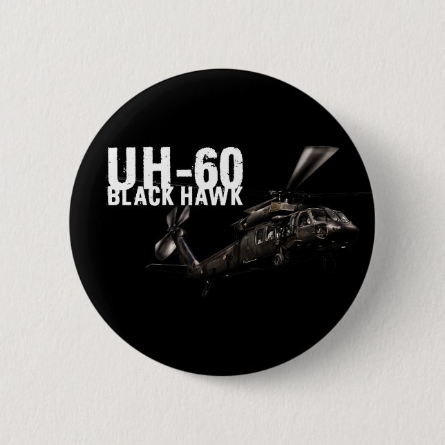 Black Hawk Button (Front)