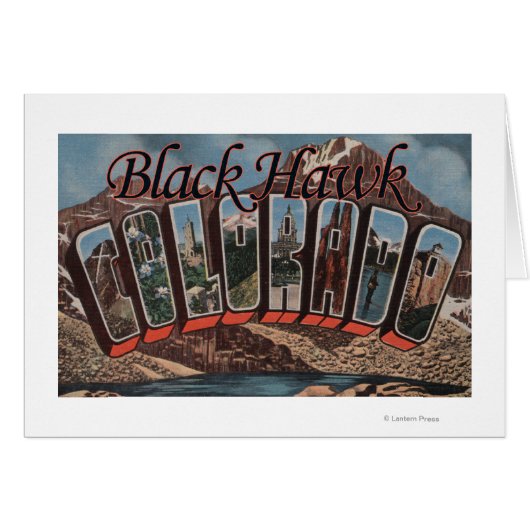 Black Hawk, Colorado - Large Letter Scenes Cards (Front Horizontal)