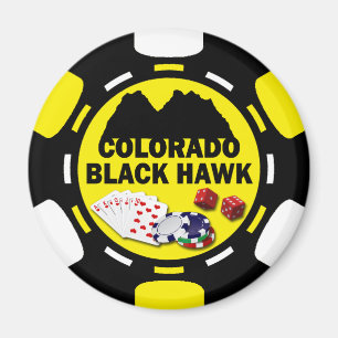BLACK HAWK COLORADO POKER CHIP MAGNET