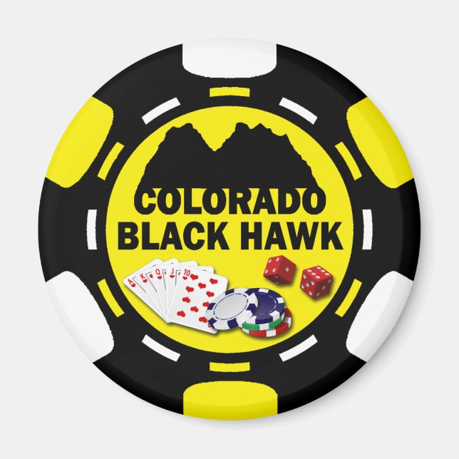 BLACK HAWK COLORADO POKER CHIP MAGNET (Front)