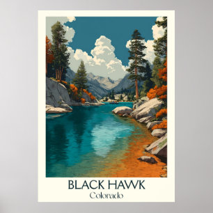 Black Hawk Colorado Vintage Travel Poster Art