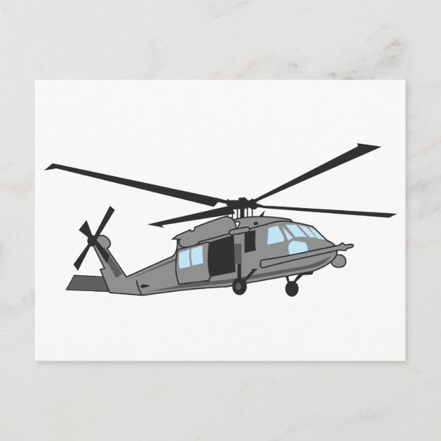 Black Hawk Helicopter Postcard (Front)