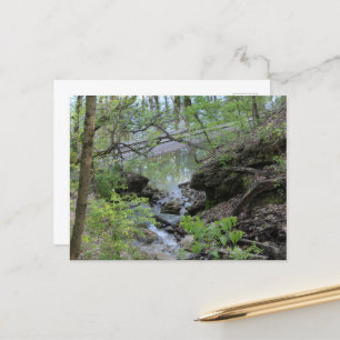 Black Hawk Springs in Burlington, IA Down the Hill Postcard