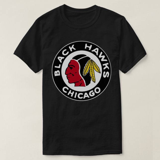 Black Hawks Chicago T-Shirt (Design Front)