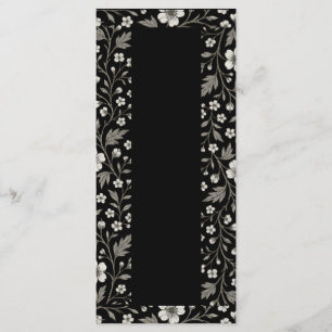 Black Hawthorn Floral Boundary Design Menu