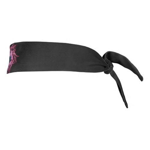 Black Headband with Pink Lightning Bolt