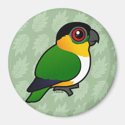 Birdorable Black-headed Parrot Round Magnet