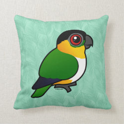 Birdorable Black-headed Parrot Cotton Throw Pillow