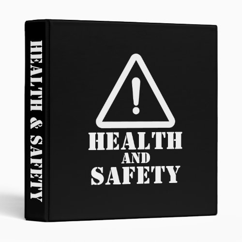 Black Health and Safety Manual Binder