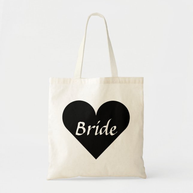 Black Heart Bride Tote Bag (Front)