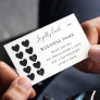 Black Heart Business Punch Reward 10 Visits Logo Loyalty Card