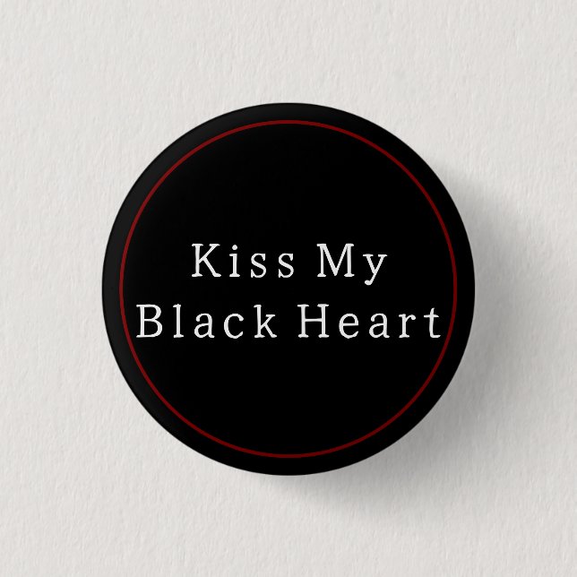 Black Heart Button (Front)