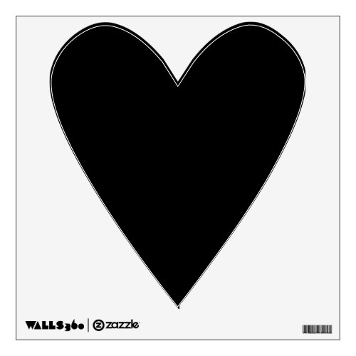 Black Heart Card Suit 1 of 4 Wall Sticker