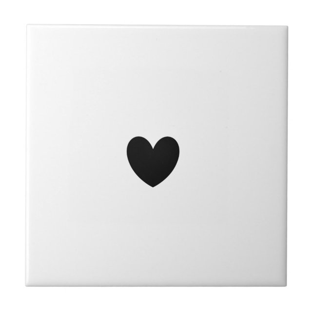 Black Heart Ceramic Tile (Front)