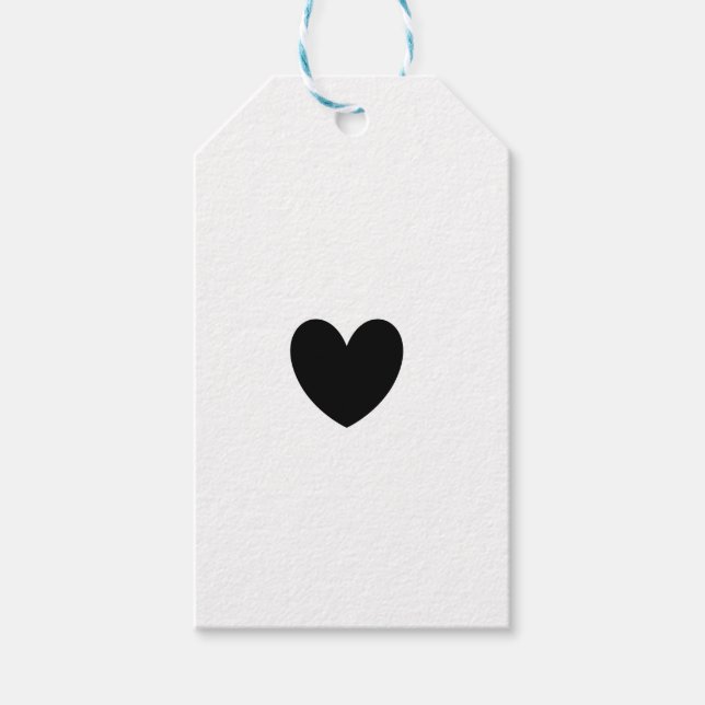 Black Heart Gift Tags (Front)
