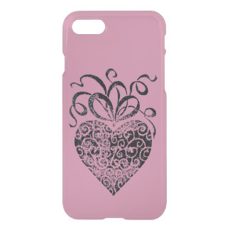 Black Heart iPhone 7 Clearly™ Deflector Case