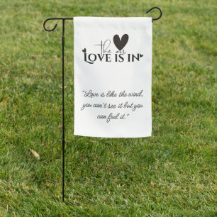 Black heart  Love is in the air   Garden Flag