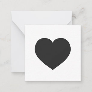 Black Heart Love Note Gift Tag Grief