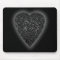 Black Heart. Patterned Heart Design.