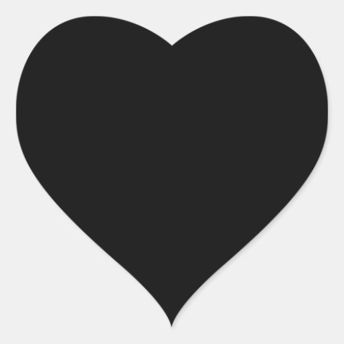 Black heart stickers _ solid color