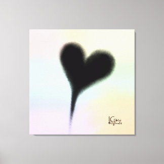 Black Heart Stretched Canvas Print