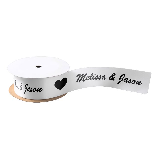 ribbon with names on it for a wedding