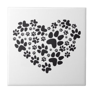 Dog Paw Ceramic Tiles | Zazzle