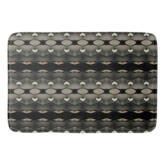 Black Hearted Bath Mat (Front)