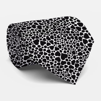Black Hearts And Polka Dots Neck Tie
